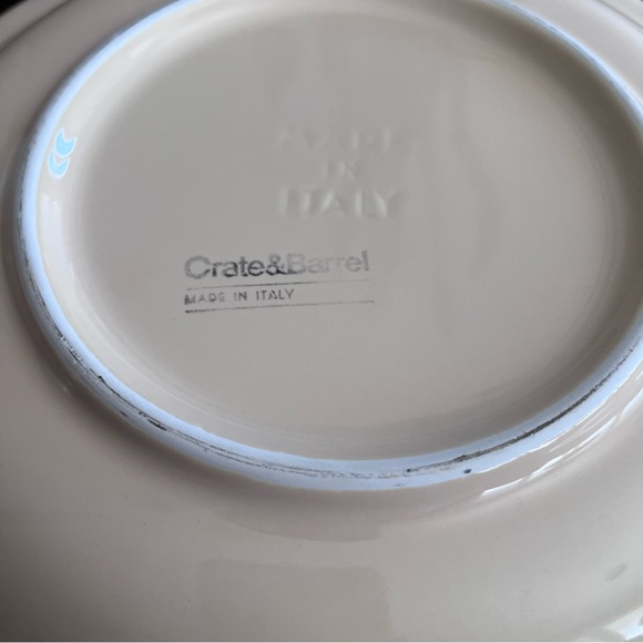 Crate&Barrel Italy Hand Painted Lemon Print Ceramic 10” Dinner Plate - Picture 5 of 12